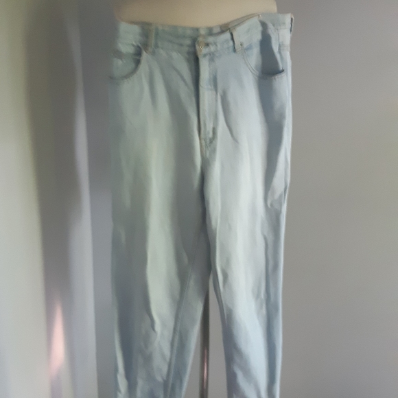 90s Vintage Jordache Light Blue Wash High-Waisted Jeans Size 15 - Picture 9 of 10